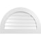 Ekena Millwork Round Top Surface Mount PVC Gable Vent: Functional, w/ 3-1/2"W x 1"P Standard Frame, 34"W x 22"H GVPRT34X2201SF - alternate 1